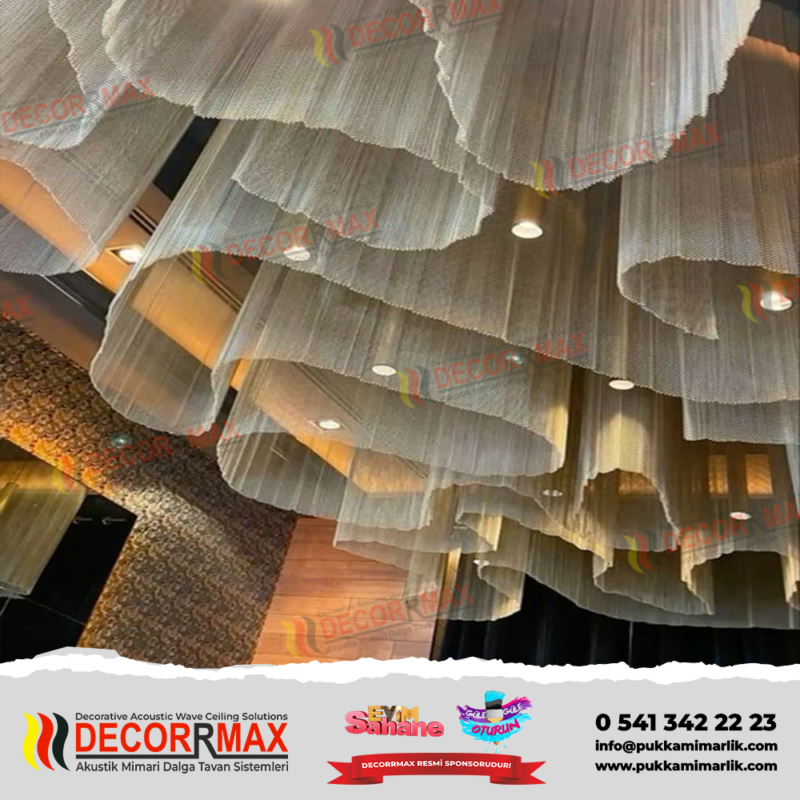 akustik dalga tavan droppaper kağıt tavan fiyatları