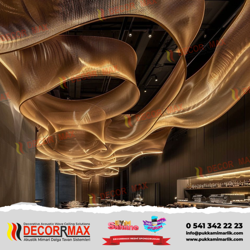 akustik dalga tavan droppaper kağıt tavan istanbul