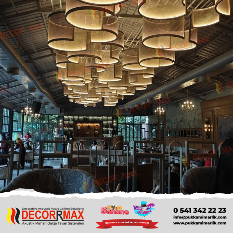 akustik mimari dalga tavan modelleri