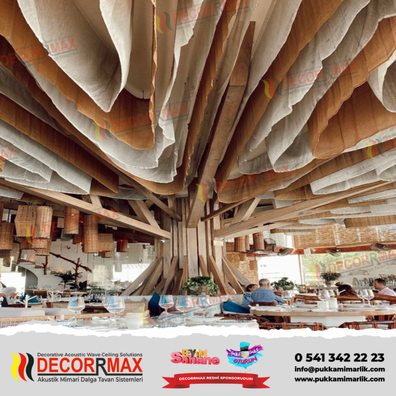 droppaper dalga tavan akustik tavan decorrmax